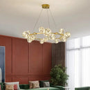 GobekUsa LED Glass Bulb Pendant Light: Modern Round Design, Gold/Black, Gypsophila String