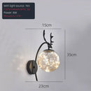 GobekUsa LED Glass Bulb Pendant Light: Modern Round Design, Gold/Black, Gypsophila String