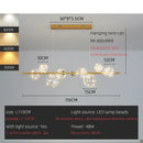 GobekUsa LED Glass Bulb Pendant Light: Modern Round Design, Gold/Black, Gypsophila String