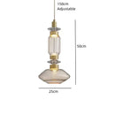 GobekUsa LED Glass Chandelier: Clear Amber Glass, Adjustable Wire 200cm, Modern Lighting Fixtures