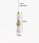 GobekUsa LED Glass Chandelier: Clear Amber Glass, Adjustable Wire 200cm, Modern Lighting Fixtures