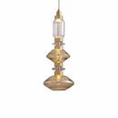 GobekUsa LED Glass Chandelier: Clear Amber Glass, Adjustable Wire 200cm, Modern Lighting Fixtures