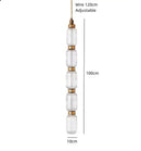 GobekUsa LED Glass Chandelier: Clear Amber Glass, Adjustable Wire 200cm, Modern Lighting Fixtures