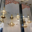 GobekUsa LED Glass Chandelier: Clear Amber Glass, Adjustable Wire 200cm, Modern Lighting Fixtures
