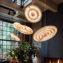 GobekUsa LED Glass Chandelier for Dining Room - Round Ceiling Holder Suspension Light