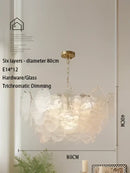 GobekUsa LED Glass Chandelier Modern Minimalist Design Light Fixtures