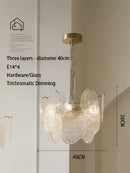 GobekUsa LED Glass Chandelier Modern Minimalist Design Light Fixtures