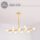 GobekUsa LED Glass Chandelier Pendant Lamp for Living Room Dining Room Lighting
