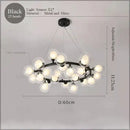 GobekUsa LED Glass Chandelier Pendant Lamp for Living Room Dining Room Lighting