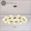 GobekUsa LED Glass Chandelier Pendant Lamp for Living Room Dining Room Lighting