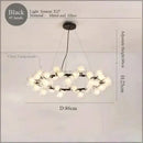 GobekUsa LED Glass Chandelier Pendant Lamp for Living Room Dining Room Lighting