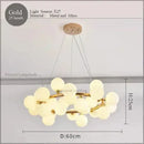 GobekUsa LED Glass Chandelier Pendant Lamp for Living Room Dining Room Lighting