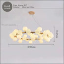 GobekUsa LED Glass Chandelier Pendant Lamp for Living Room Dining Room Lighting