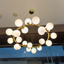 GobekUsa LED Glass Chandelier Pendant Lamp for Living Room Dining Room Lighting