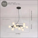 GobekUsa LED Glass Chandelier Pendant Lamp for Living Room Dining Room Lighting