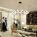 GobekUsa LED Glass Chandelier Pendant Lamp for Living Room Dining Room Lighting
