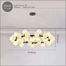 GobekUsa LED Glass Chandelier Pendant Lamp for Living Room Dining Room Lighting