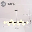 GobekUsa LED Glass Chandelier Pendant Lamp for Living Room Dining Room Lighting