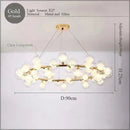GobekUsa LED Glass Chandelier Pendant Lamp for Living Room Dining Room Lighting
