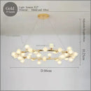 GobekUsa LED Glass Chandelier Pendant Lamp for Living Room Dining Room Lighting
