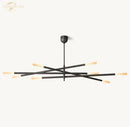 GobekUsa LED Glass Chandelier with Etched Rods for Dining Room, Kitchen, Bedroom - Modern Pendant Lighting
