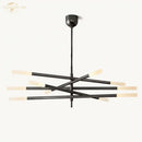 GobekUsa LED Glass Chandelier with Etched Rods for Dining Room, Kitchen, Bedroom - Modern Pendant Lighting