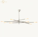 GobekUsa LED Glass Chandelier with Etched Rods for Dining Room, Kitchen, Bedroom - Modern Pendant Lighting
