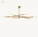 GobekUsa LED Glass Chandelier with Etched Rods for Dining Room, Kitchen, Bedroom - Modern Pendant Lighting