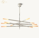GobekUsa LED Glass Chandelier with Etched Rods for Dining Room, Kitchen, Bedroom - Modern Pendant Lighting