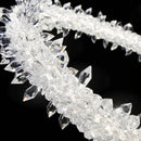 GobekUsa LED Glass Crystal Chandelier White Lustre Pendant Light for Home Decor