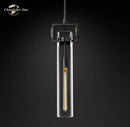 GobekUsa LED Glass Cylinder Pendant Lights - Modern Kitchen Island Chandeliers