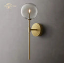 GobekUsa LED Glass Globe Wall Sconce Modern Indoor Light Fixture Decoration Bedroom Living Room
