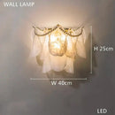 GobekUsa LED Glass Hanging Lamp Golden Leaf Shape Modern Pendant Light