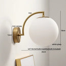 GobekUsa LED Glass Iron Wall Light with Pull Chain Switch for Corridor Living Room Bedroom