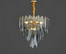 GobekUsa LED Glass Metal Leaf Chandelier: Luxury Postmodern Lighting for Home Decor, Bedroom, Living Room