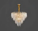 GobekUsa LED Glass Metal Leaf Chandelier: Luxury Postmodern Lighting for Home Decor, Bedroom, Living Room
