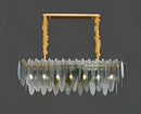 GobekUsa LED Glass Metal Leaf Chandelier: Luxury Postmodern Lighting for Home Decor, Bedroom, Living Room