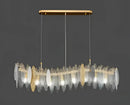 GobekUsa LED Glass Metal Leaf Chandelier: Luxury Postmodern Lighting for Home Decor, Bedroom, Living Room