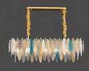 GobekUsa LED Glass Metal Leaf Chandelier: Luxury Postmodern Lighting for Home Decor, Bedroom, Living Room