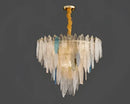 GobekUsa LED Glass Metal Leaf Chandelier: Luxury Postmodern Lighting for Home Decor, Bedroom, Living Room