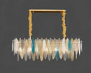 GobekUsa LED Glass Metal Leaf Chandelier: Luxury Postmodern Lighting for Home Decor, Bedroom, Living Room