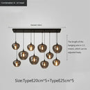 GobekUsa LED Glass Pendant Chandelier for Kitchen Dining Bar Décor