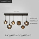 GobekUsa LED Glass Pendant Chandelier for Kitchen Dining Bar Décor