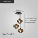 GobekUsa LED Glass Pendant Chandelier for Kitchen Dining Bar Décor