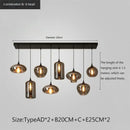 GobekUsa LED Glass Pendant Chandelier for Kitchen Dining Bar Décor