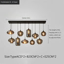 GobekUsa LED Glass Pendant Chandelier for Kitchen Dining Bar Décor