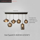 GobekUsa LED Glass Pendant Chandelier for Kitchen Dining Bar Décor