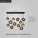 GobekUsa LED Glass Pendant Chandelier for Kitchen Dining Bar Décor