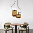 GobekUsa LED Glass Pendant Chandelier for Kitchen Living Room Dining Suspension