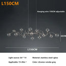 GobekUsa LED Glass Pendant Chandelier for Living Room Dining Bedroom Cafe